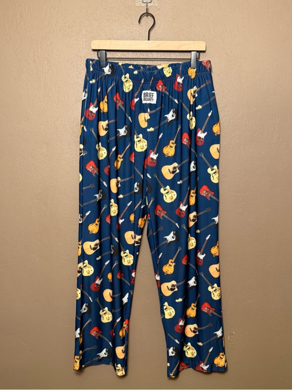 Brief Insanity "All Over Guitars" Unisex Lounge Pant Size XL Comfy Casual Grunge